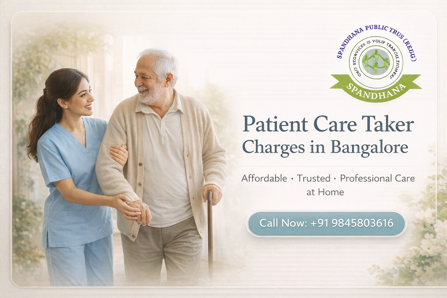 Read more about the article Patient Care Taker Charges in Bangalore (2026): Full-Time, Part-Time & ICU Care Costs