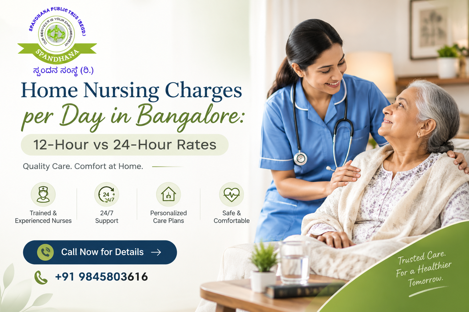 You are currently viewing Home Nursing Charges per Day in Bangalore: 12-Hour vs 24-Hour Rates
